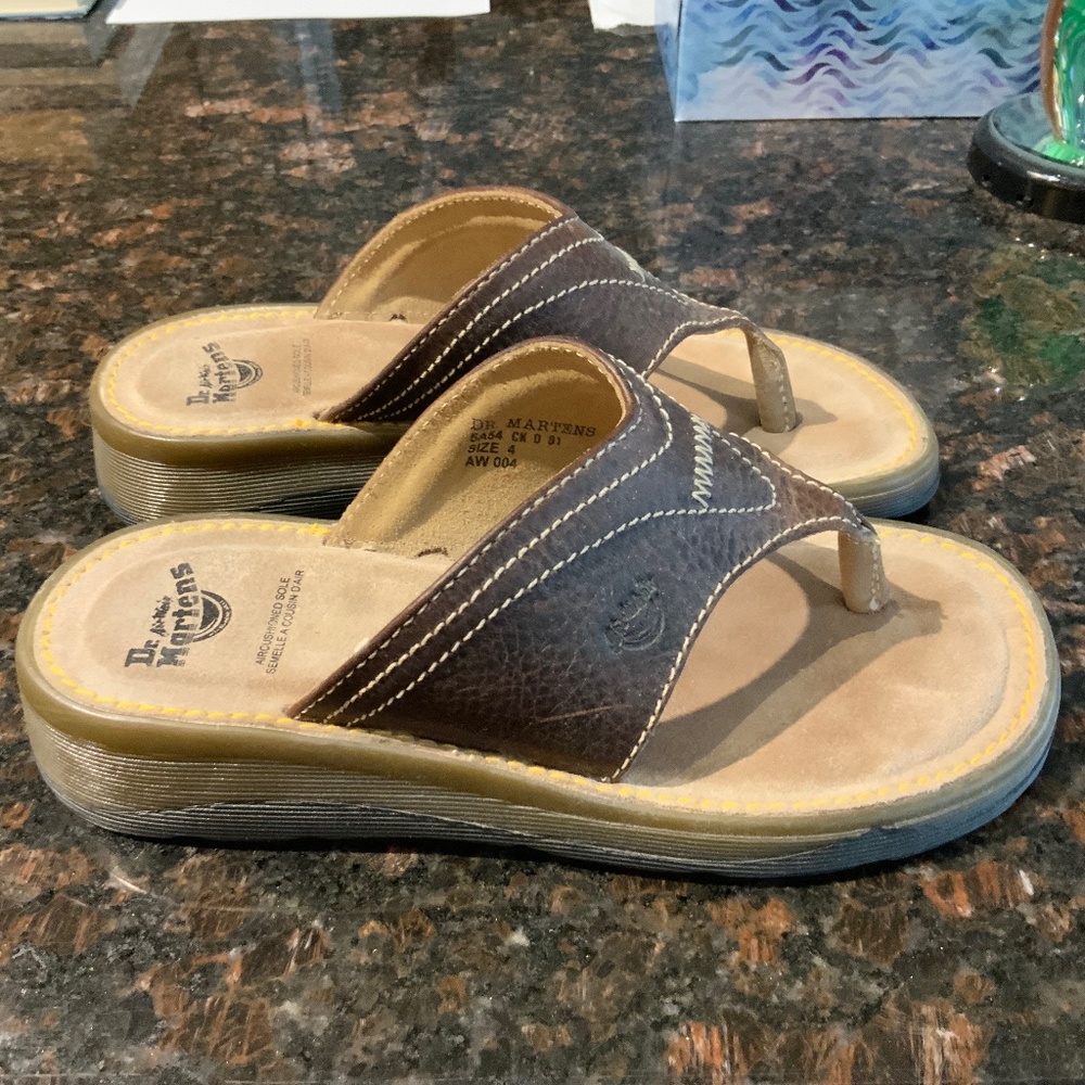 Dr Martens Brown Leather Sandals, Size UK 4, US 6 6.5